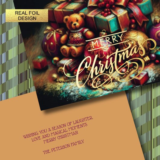 Krijt Tekening Kerst Beer Gift Snoep Ornament Folie Feestdagenkaart