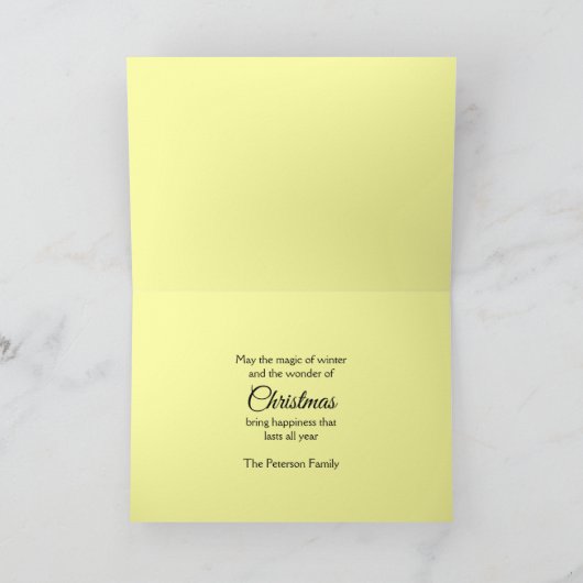 Krijt Tekening Kerstboom Kaarsengel Feestdagen Kaart (Binnen)