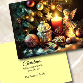 Krijt Tekening Kerstboom Kaarsengel Feestdagen Kaart