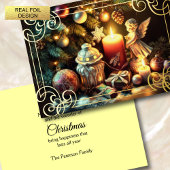 Krijt Tekening Kerstboom Kaarsengel Folie Feestdagenkaart