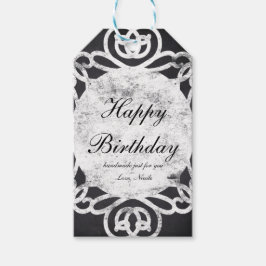 Krijt Vintage Frame Elegant Kerstcadeau Label Cadeaulabel