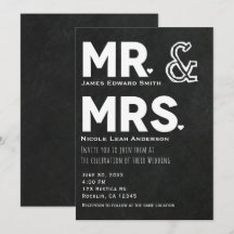 Krijt voor schoolbord Mr. & Mrs. Huwelijksbetrokke