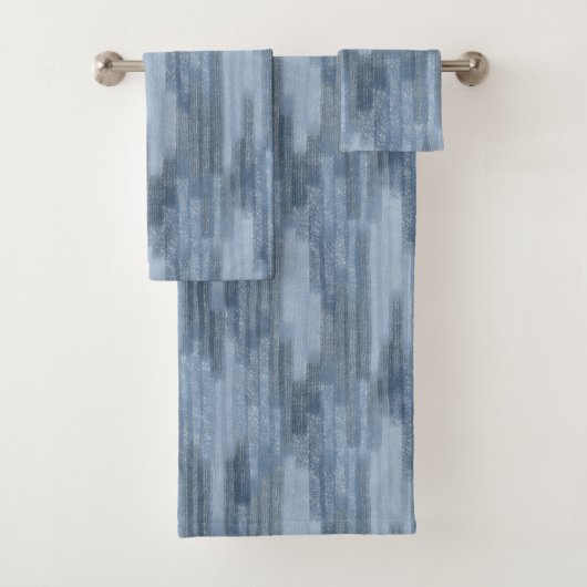 Krijtachtig Abstract in denimblauw Bad Handdoek (Insitu)