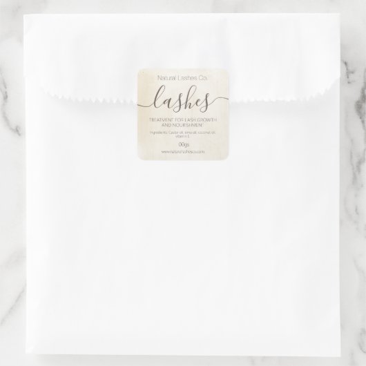 Krijtachtig wenkbrauwverdikkingsmiddel vierkante sticker (Tas)