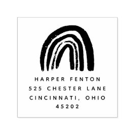 Krijtachtige regenboog zelf inkt retour adres stem  zelfinktende stempel