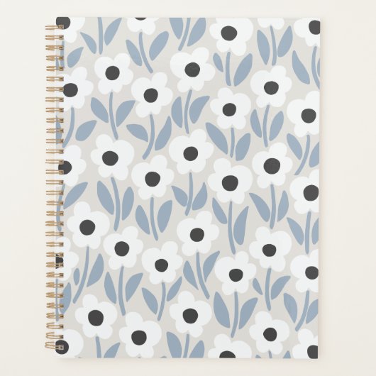 Krijtbloem Tuin Blauwe Winter Vibe Planner (Voorkant)