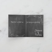 KRIJTBOARD METSONTEKORT TUIN BRUILOFT DANK JE WEL BEDANKKAART (Binnen)