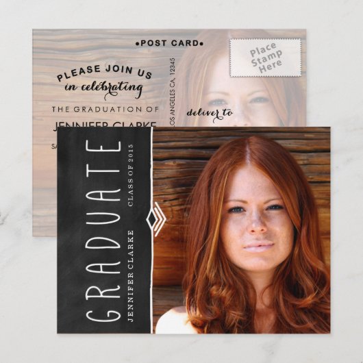 KRIJTBORD | 2015 AFSTUDEERPARTY UITNODIGING (Voorkant / Achterkant)