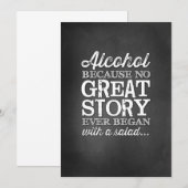 Krijtbord 5x7 Tafelkaart Alcohol Omdat Kaart (Voorkant / Achterkant)