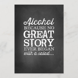 Krijtbord 5x7 Tafelkaart Alcohol Omdat Kaart
