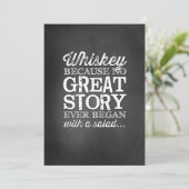 Krijtbord 5x7 Tafelkaart Whiskey Omdat Kaart (Staand voorkant)
