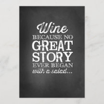 Krijtbord 5x7 Tafelkaart Wine Because