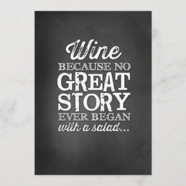 Krijtbord 5x7 Tafelkaart Wine Because Kaart