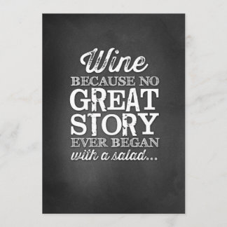 Krijtbord 5x7 Tafelkaart Wine Because Kaart