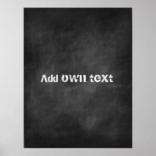 Krijtbord Aangepast Poster (Voorkant)