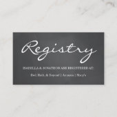 Krijtbord Achtergrond Gift Registry Enclosure Kaar Informatiekaartje (Voorkant)