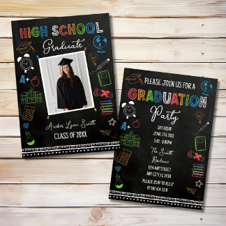 Krijtbord Afstudeerfoto Hoge School Kaart