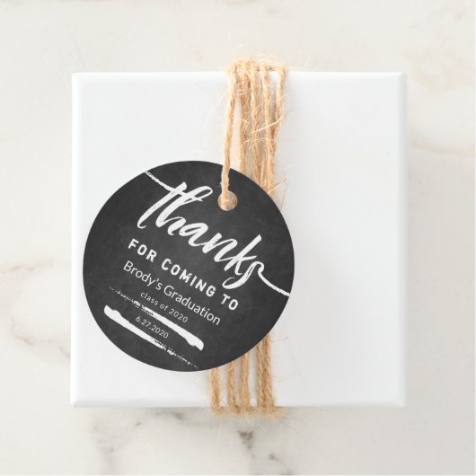 Krijtbord Afstuderen Bedankt voor de komende Bedankjes Labels (In situ)
