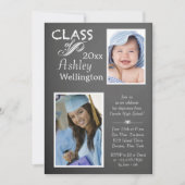 Krijtbord Afstuderen fotouitnodiging Kaart (Voorkant)