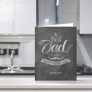 Krijtbord Allerbeste Papa Vaderdag Kaart