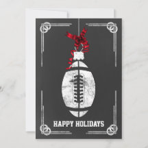Krijtbord American Football Speler Kerstkaarten