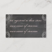 Krijtbord Antiek Roze Bloemen Bruid Registry Kaart (Achterkant)