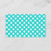  Krijtbord Aqua Kleur Polka Dots Visitekaartje (Achterkant)