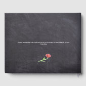 Krijtbord Aquarel Bloem Schilderen, rustiek Gastenboek (Achterkant)