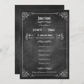 Krijtbord Art Deco Richtingen Insteekkaart Kaart (Voorkant / Achterkant)