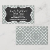  krijtbord Ash Grey; Grijs kwartblad Visitekaartje (Voorkant / Achterkant)