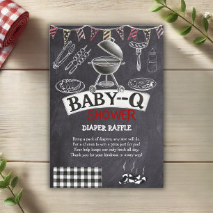 Krijtbord Baby-Q Grill Baby shower Informatiekaartje