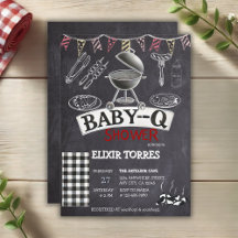 Krijtbord Baby-Q Grill Baby shower