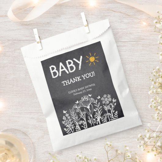 Krijtbord Baby Spring Tekening Baby shower Bedankzakje (Geknipt)