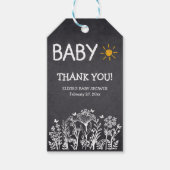 Krijtbord Baby Spring Tekening Baby shower Cadeaulabel (Voorkant)