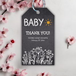 Krijtbord Baby Spring Tekening Baby shower Cadeaulabel