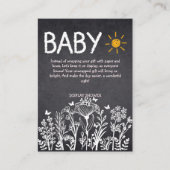 Krijtbord Baby Spring Tekening Baby shower Informatiekaartje (Voorkant)