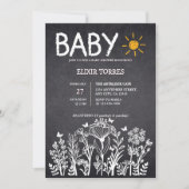 Krijtbord Baby Spring Tekening Baby shower Kaart (Voorkant)