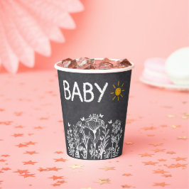 Krijtbord Baby Spring Tekening Baby shower Papieren Bekers