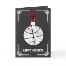 Krijtbord basketbalspeler Kerstkaarten