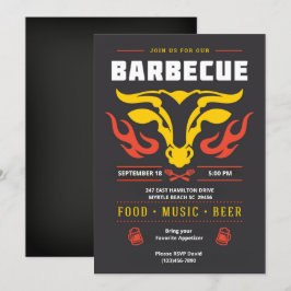 Krijtbord BBQ Grill  Picknick  Zomer  Feestje Kaart