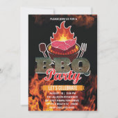 Krijtbord BBQ Grill  Picknick  Zomer  Feestje Kaart (Voorkant)