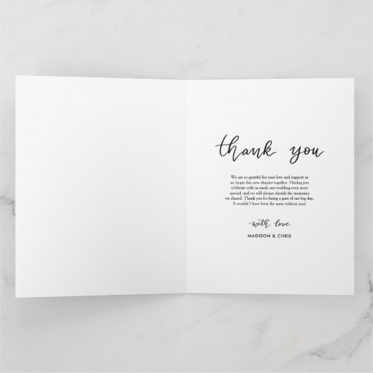 Krijtbord Bedankt Script Wedding Photo Collage (Binnen)