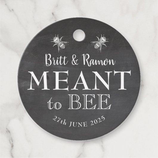  krijtbord bedoeld voor bijenbruiloft bedankjes labels (Voorkant)