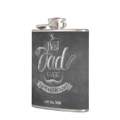 Krijtbord Beste Papa Ooit Vaderdag Gepersonaliseer Heupfles (Links)