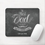 Krijtbord Beste Papa Ooit Vaderdag Gepersonaliseer Muismat (Met muis)