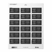 Krijtbord Bewaar de Datum Trouwadres Etiket (Full Sheet)