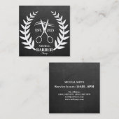 Krijtbord Blackboard Eenvoudige schaar Barber Vierkante Visitekaartje (Voorkant / Achterkant)