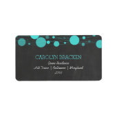  krijtbord blauwe lantaarn bruiloft etiket (Voorkant)