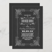  krijtbord bloeit repetitiediner kaart (Voorkant / Achterkant)