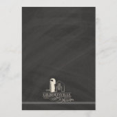 Krijtbord Bloem Bruiloft Program ITINERAIRE KAART (Achterkant)